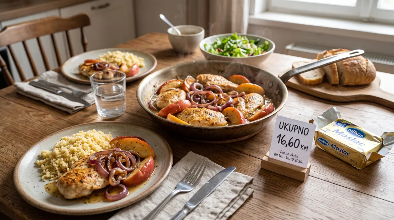 Recept piletina s jabukama i lukom Piletina s jabukama i lukom